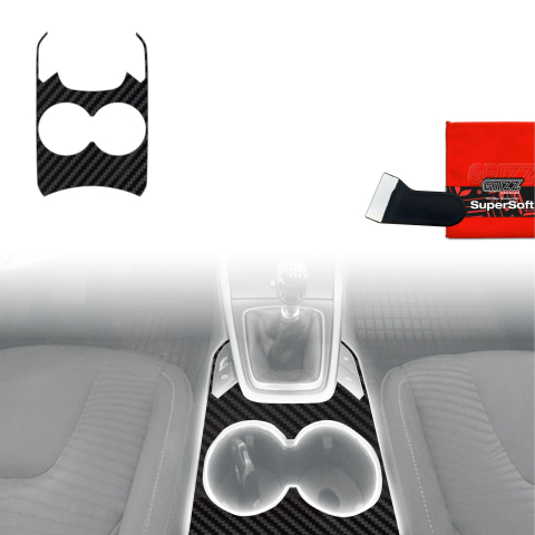 Folie interior - Folie de protecție pentru consola centrală - Ford S-Max MK2 (2015-2023) aspect carbon mat antifingerprint
