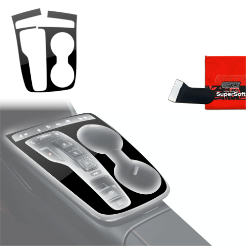 Folie interior - Folie de protecție pentru consola centrală - Hyundai Tucson N-Line (2021-2024) Negru lucios