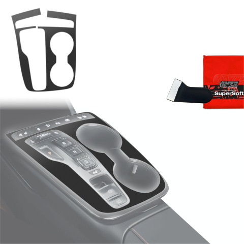 Folie interior - Folie de protecție pentru consola centrală - Hyundai Tucson N-Line (2021-2024) Negru Mat Antiamprentă