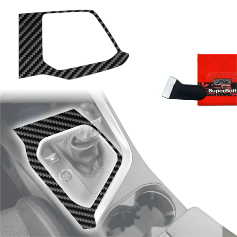 Folie interior - Folie de protecție pentru consola centrală - Peugeot 3008 (2016-2020) Aspect carbon lucios