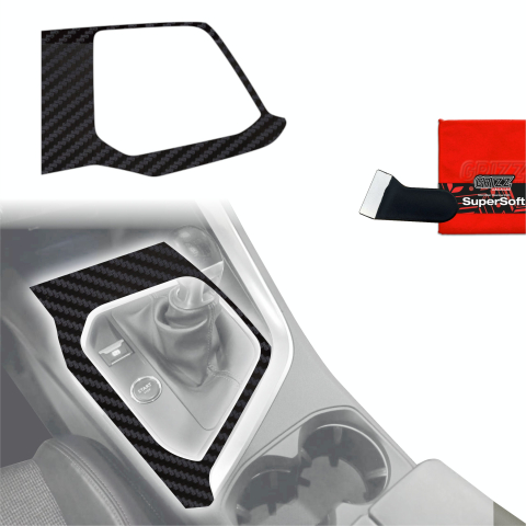 Folie interior - Folie de protecție pentru consola centrală - Peugeot 3008 (2016-2020) aspect carbon mat antifingerprint