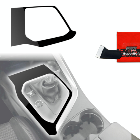 Folie interior - Folie de protecție pentru consola centrală - Peugeot 3008 (2016-2020) Negru lucios