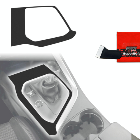 Folie interior - Folie de protecție pentru consola centrală - Peugeot 3008 (2016-2020) Negru Mat Antiamprentă