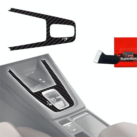 Folie interior - Folie de protecție pentru consola centrală - Skoda Octavia 4 DSG (2020-2026) Aspect carbon mat anti-amprentă