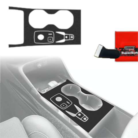 Folie interior - Folie de protecție pentru consola centrală - Volvo XC40 (2021-2026) Negru Mat Antiamprentă