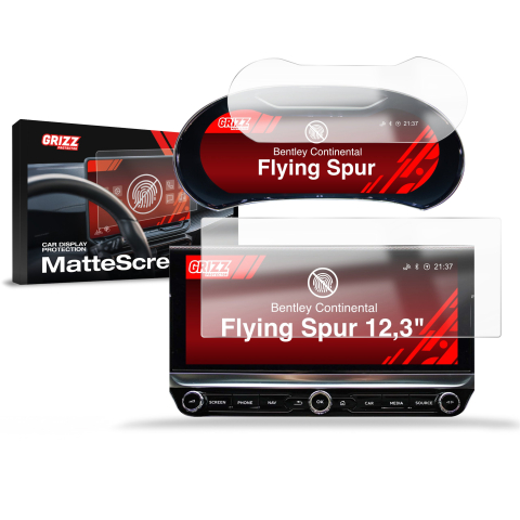 Folie Ecran - Folie de protecție pentru ecran 2în1 pentru Bentley Continental Flying Spur (2019-2024) Anti-Amprentă, Mat