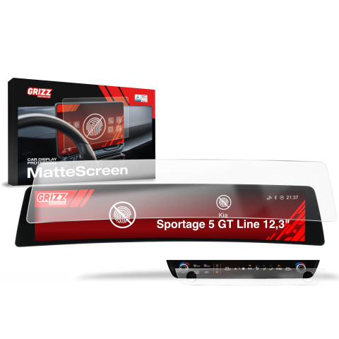 Folie Ecran - Folie de protecție pentru ecran 2în1 pentru Kia Sportage 5 GT Line 12,3" (2021-2024) Anti-Amprentă, Mată