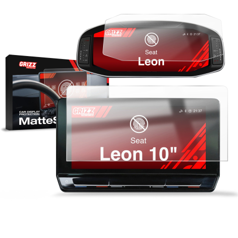 Folie Ecran - Folie de protecție pentru ecran 2în1 pentru Seat Leon 10" (2020-2024) Anti-Amprentă, Mat