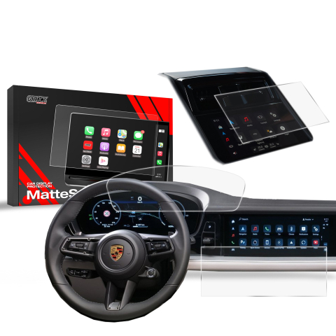 Folie Ecran - Folie de protecție pentru ecran 3în1 pentru Porsche Panamera 3 12,3" (2024-2026) Anti-amprente, Mată