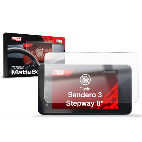 Mat - Folie de protecție pentru ecran pentru Dacia Sandero 3 Stepway 8" (2020-2026) Anti-amprentă, Mat