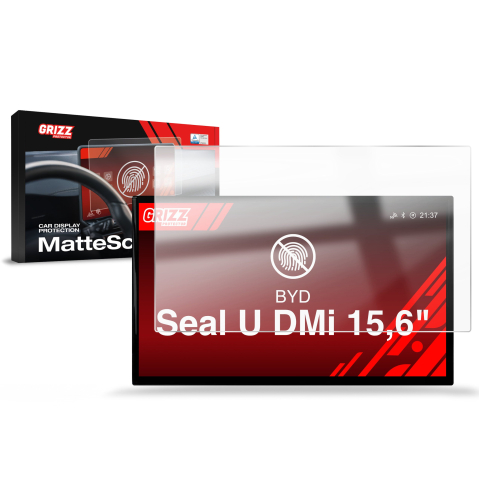 Folie de protecție pentru ecranul de navigație Grizz pentru BYD SEAL U DMi 15,6" (2024-2025) Anti-Amprentă, Mată