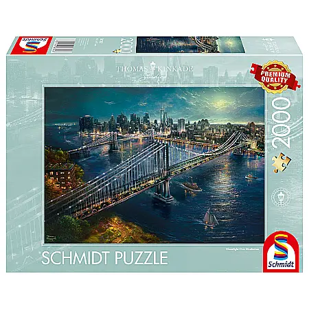 Puzzle - Puzzle Schmidt: Lumina lunii peste Manhattan, 2000 piese