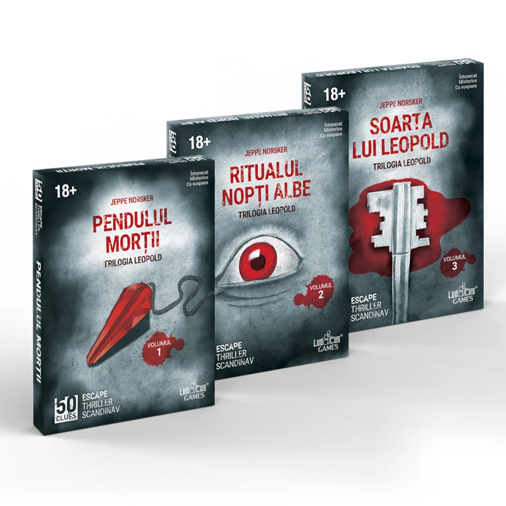 Jocuri cooperative - Pachet : 50 Clues - Pendulul Mortii + Ritualul Nopti Albe + Soarta lui Leopold