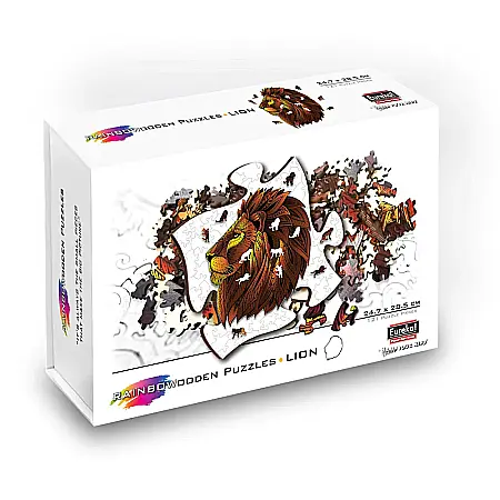 Puzzle - Puzzle din lemn multicolorat - Leu, 121 piese