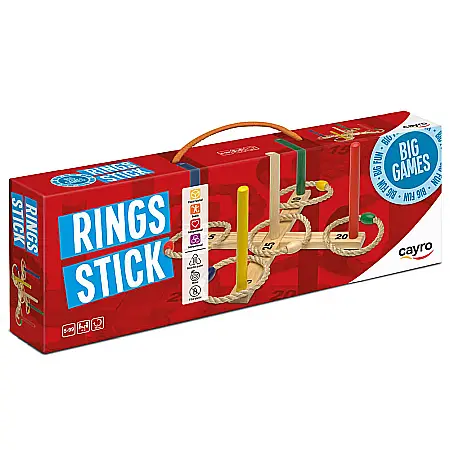 Jocuri de familie - Joc din lemn de aruncat la tinta inele, Rings Stick Cayro