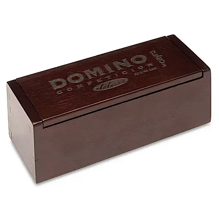 Jocuri de strategie - Joc Domino Clasic Premium, in caseta lemn, 28 piese cu insertie de metal, Cayro