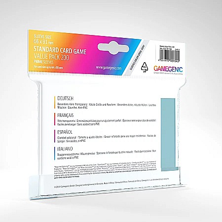 Gamegenic Sleeves - Folie protectie carti Prime Standard, 200 buc [1]