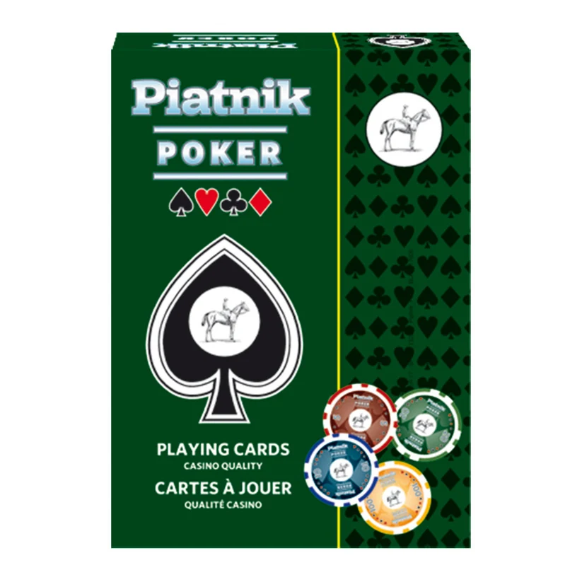 Accesorii - Carti de joc Poker, spate albastru - Piatnik