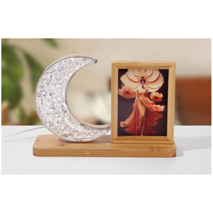 Ramă foto  cu lampă semilună [2]