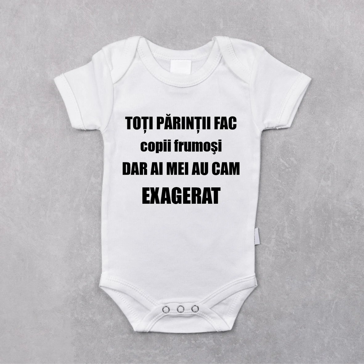 Cadouri personalizate - Body bebelusi bumbac alb