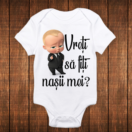 Cadouri personalizate - Body bebelusi bumbac alb