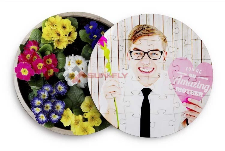 Cadouri personalizate - Puzzle rotund printabil cu poza ta