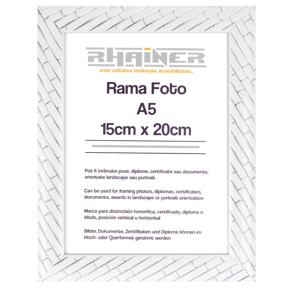 Rame foto - Rama foto Barrio alb+argintiu A5