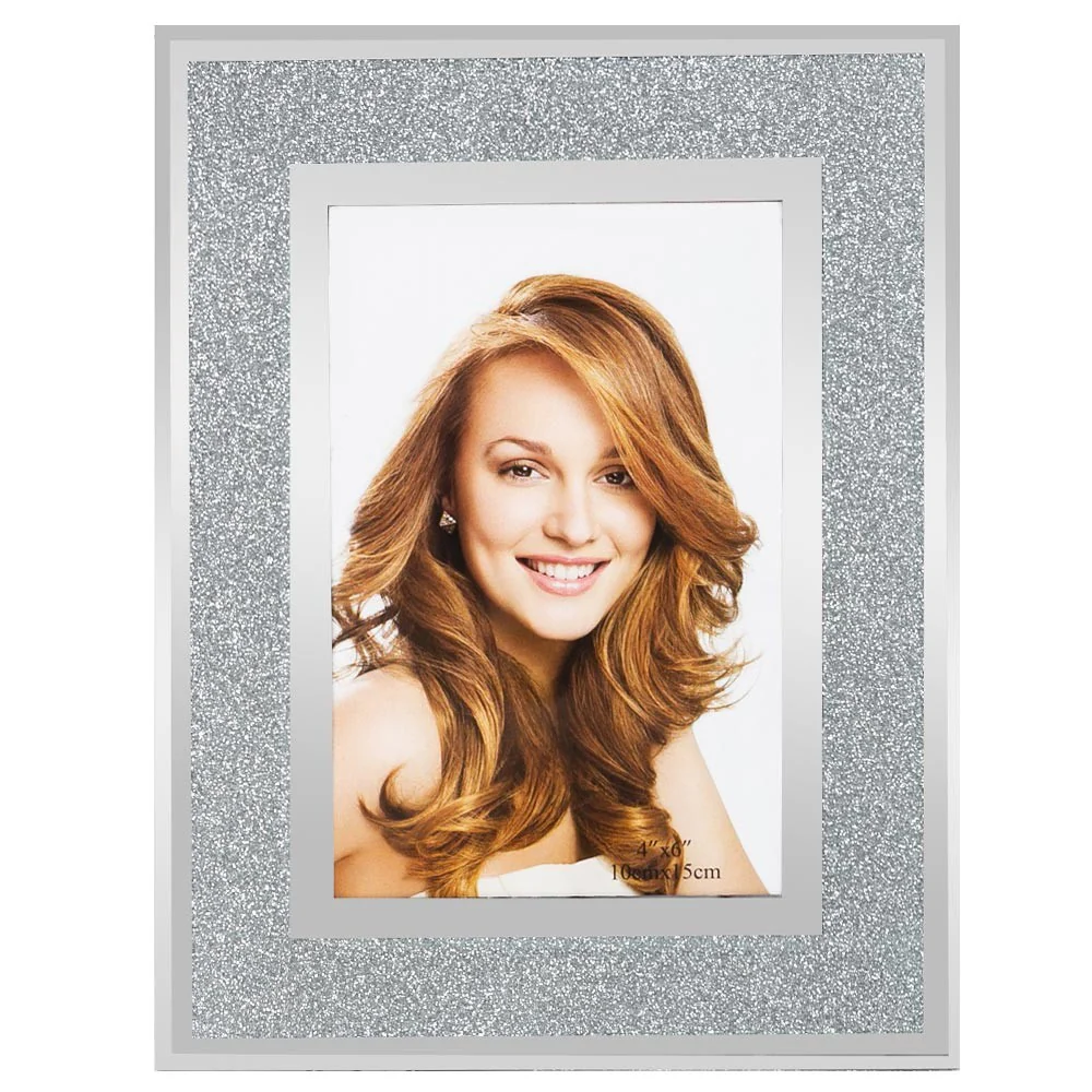 Rame foto - Rama foto sticla  argintie 10x15