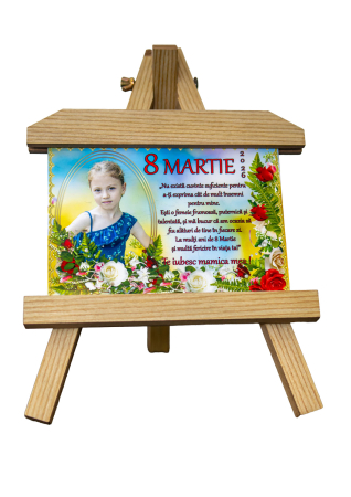 Personalizari obiecte - Sevalet din lemn personalizat