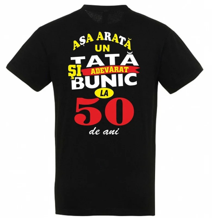 Tricouri personalizate - Tricou bumbac negru Roly personalizat