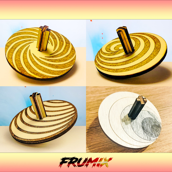 Set 4 Titireze din Lemn cu Iluzii Optice – Vol. 2 | FRUMIX [2]