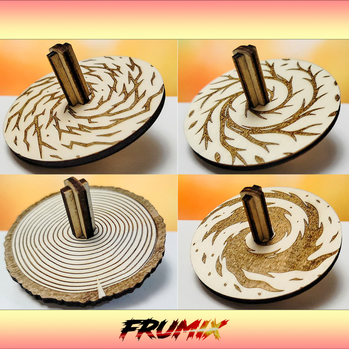 Set 4 Titireze din Lemn – Elemental Motion | FRUMIX [2]