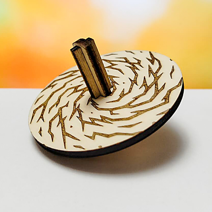 Titirez din Lemn – „Lightning Vortex” – Design Inspirat de Fulger | FRUMIX [2]