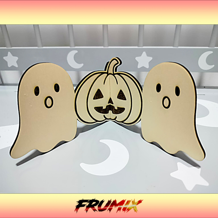 PRODUSE - Decor Halloween din Lemn – Fantome și Dovleac | FRUMIX