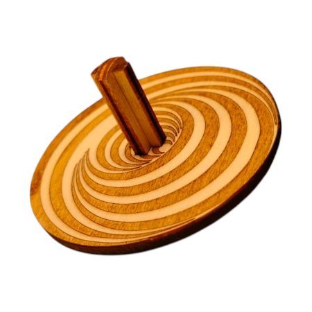 PRODUSE - Titirez din Lemn cu Iluzie Optică – „Spiral Tunnel” | FRUMIX