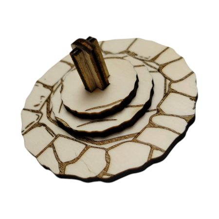 PRODUSE - Titirez din Lemn – „Earth Core” – Design Inspirat de Pământ | FRUMIX