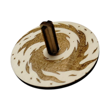 Titireze - Titirez din Lemn – „Fire Swirl” – Design Inspirat de Foc | FRUMIX