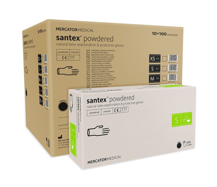 MĂNUȘI LATEX PUDRAT SANTEX S [3]