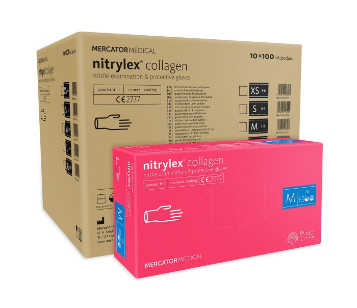 Mănuși Nitril NITRYLEX MAGENTA mărime M [5]