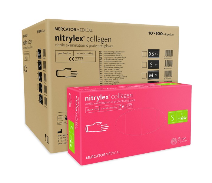 Mănuși Nitril NITRYLEX MAGENTA mărime S [5]