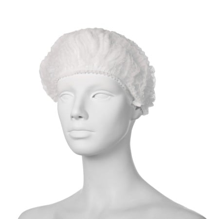 Imbrăcăminte - BONETA ALBA DIN FIBRĂ TIP CLIP