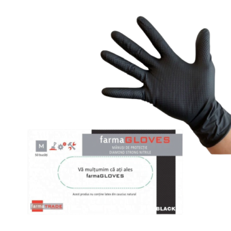 Mănuși texturate - MĂNUȘI DE PROTECȚIE DIAMOND STRONG NITRILE M