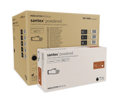 MĂNUȘI LATEX PUDRAT SANTEX XL [2]