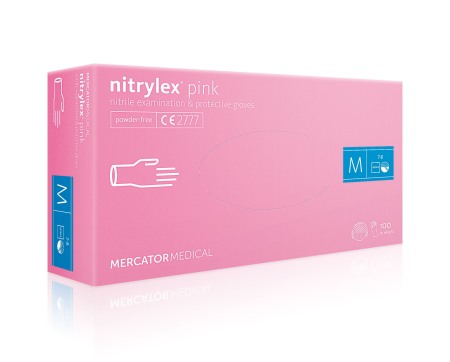 Mănuși Nitril - NITRYLEX ROZ XS