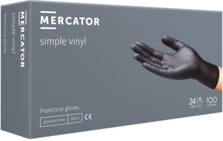 Mănuși Vinyl - VINYLEX MĂNUȘI NEGRE F. PUDRĂ VINIL XL