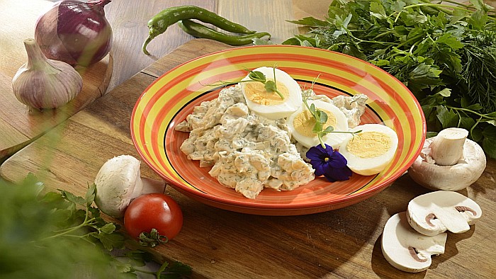 Ouă Cu Maioneză, Ciuperci și Usturoi [1]