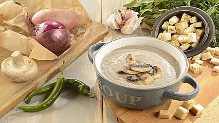 Meniu - Supă Cremă De Ciuperci Cu Trufe