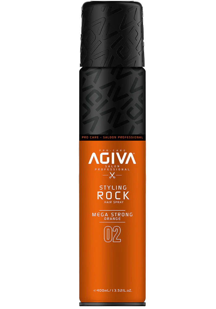 Agiva Hair Styling Spray Mega Strong Orange - Rock 400 Ml.