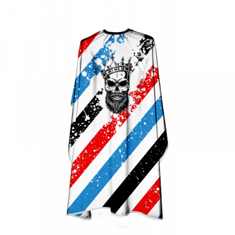 Pelerina pentru frizerie sau coafor Barber King Skull, Impermeabila