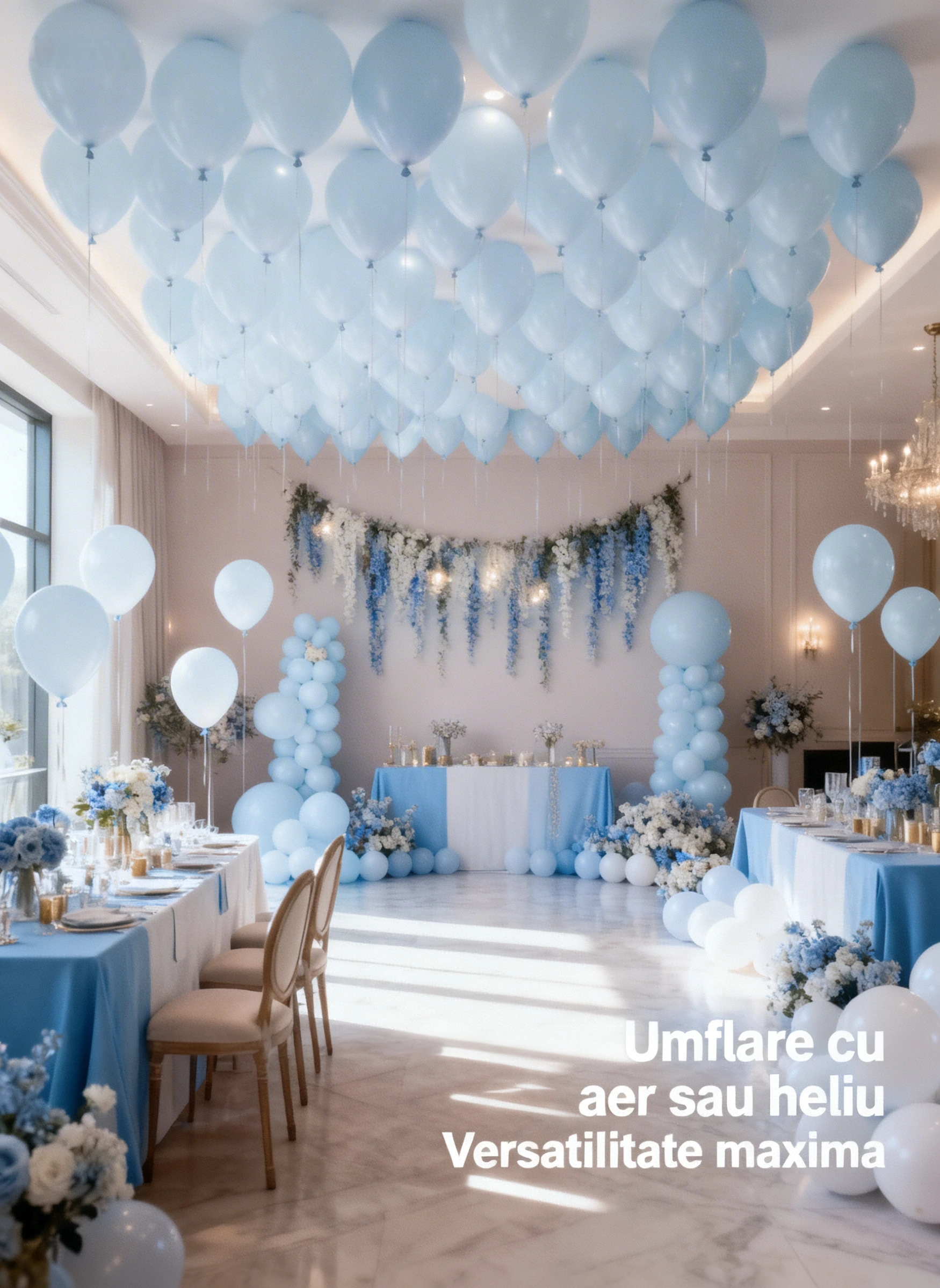 Set Baloane Latex Powder Blue Gemar [6]